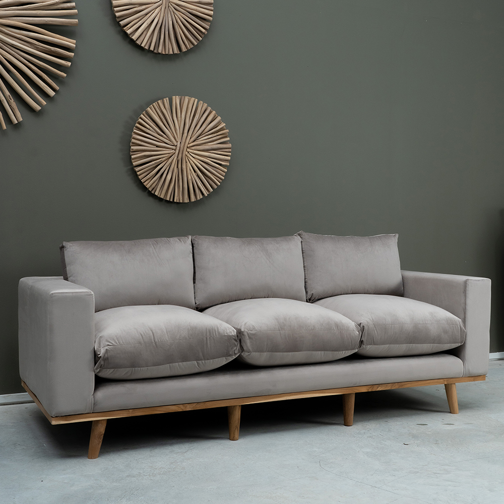 sofa 3 seater in teak 220cm